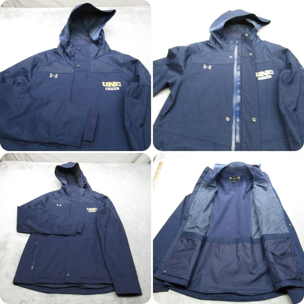 Under Armour Storm Jacket Women Small Blue Wind Waterproof Light Infrared LOGO